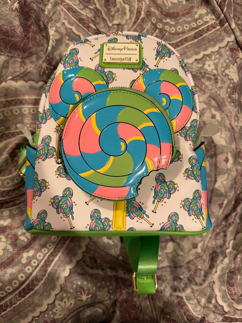 NWT Disney Parks Loungefly Lollipop Eats Mickey Mouse Mini Backpack